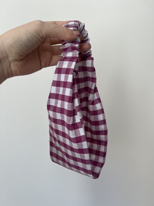 Bandeau Vichy Prune – Image 2