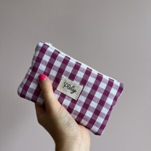 Porte-monnaie Vichy Prune
