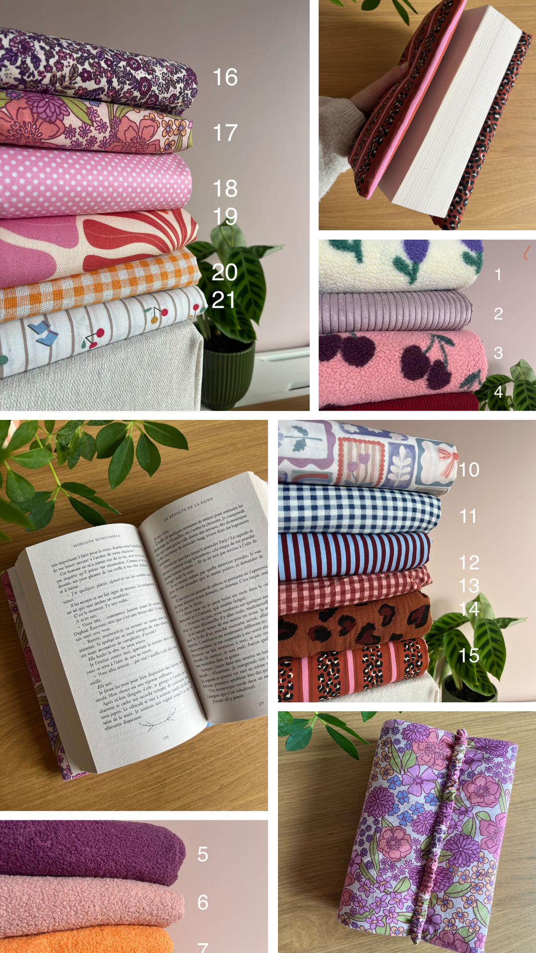 Couvre-livre ajustable et réversible personnalisé
